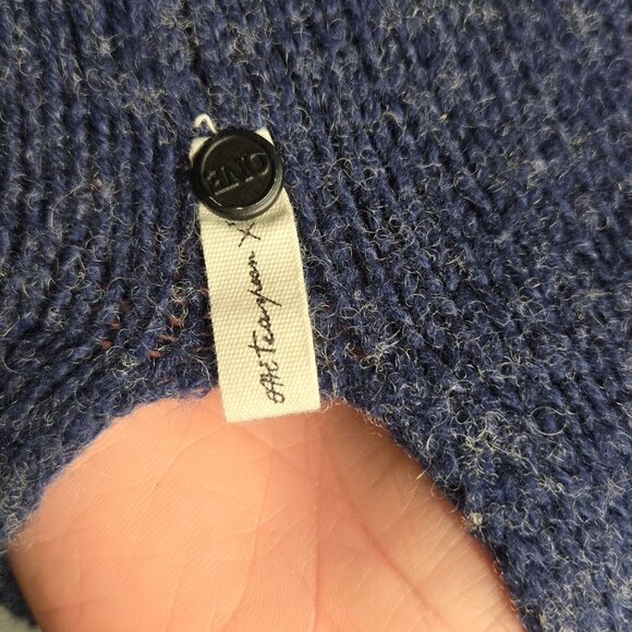 One By One Teaspoon Women's S Oversized Blue Wool Blend Fuzzy Sweater Small - Picture 8 of 8
